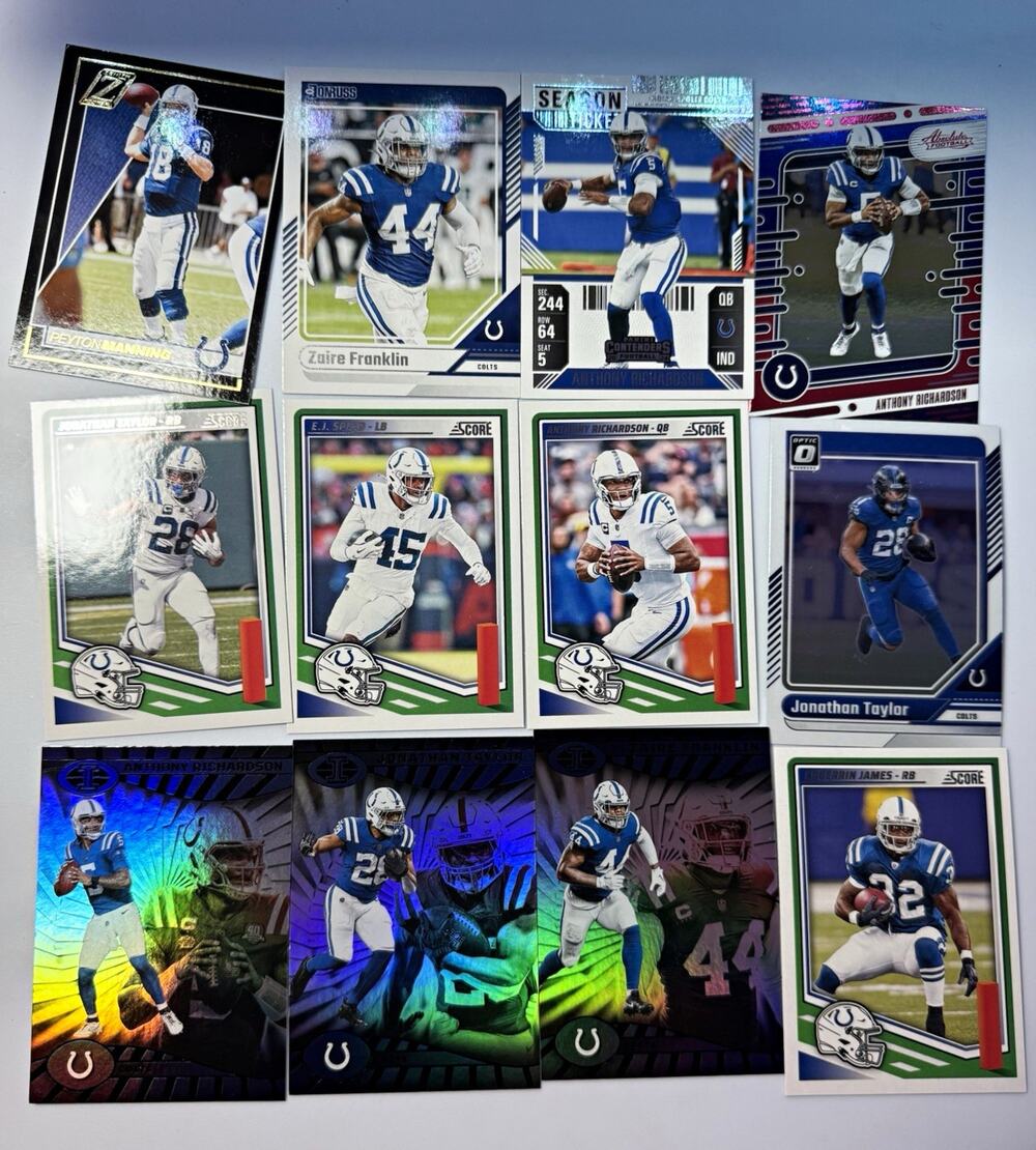 Score Indianapolis Colts NFL Trading Cards Lot of 12
